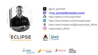 https://github.com/ivargrimstad
https://www.linkedin.com/in/ivargrimstad
@ivar_grimstad@mastadon.social
ivargrimstad_official
@ivar_grimstad
https://www.threads.net/@ivargrimstad_official
 