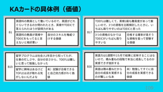 KAカードの具体例（価値）
109
 
