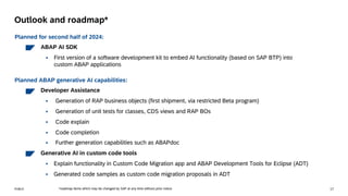 GenAI_ABAP_Overview for the Sap begginer | PDF