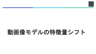 動画像モデルの特徴量シフト
 