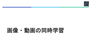 画像・動画の同時学習
 