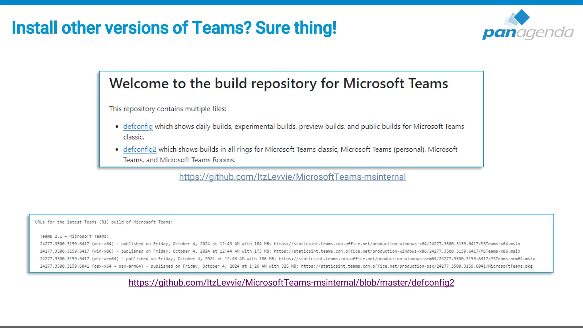 Install other versions of Teams? Sure thing!
https://github.com/ItzLevvie/MicrosoftTeams-msinternal
https://github.com/ItzLevvie/MicrosoftTeams-msinternal/blob/master/defconfig2
 