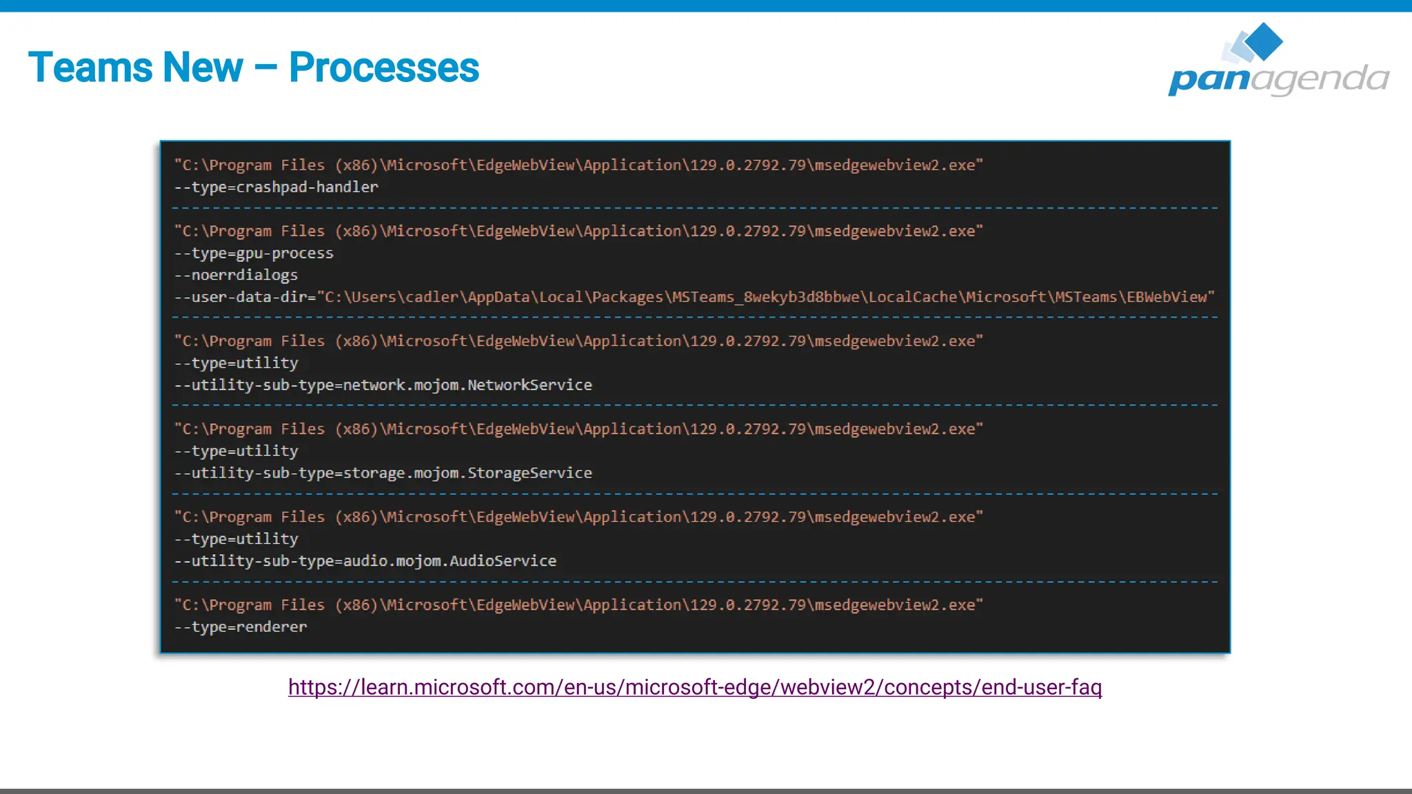 Teams New – Processes
https://learn.microsoft.com/en-us/microsoft-edge/webview2/concepts/end-user-faq
 
