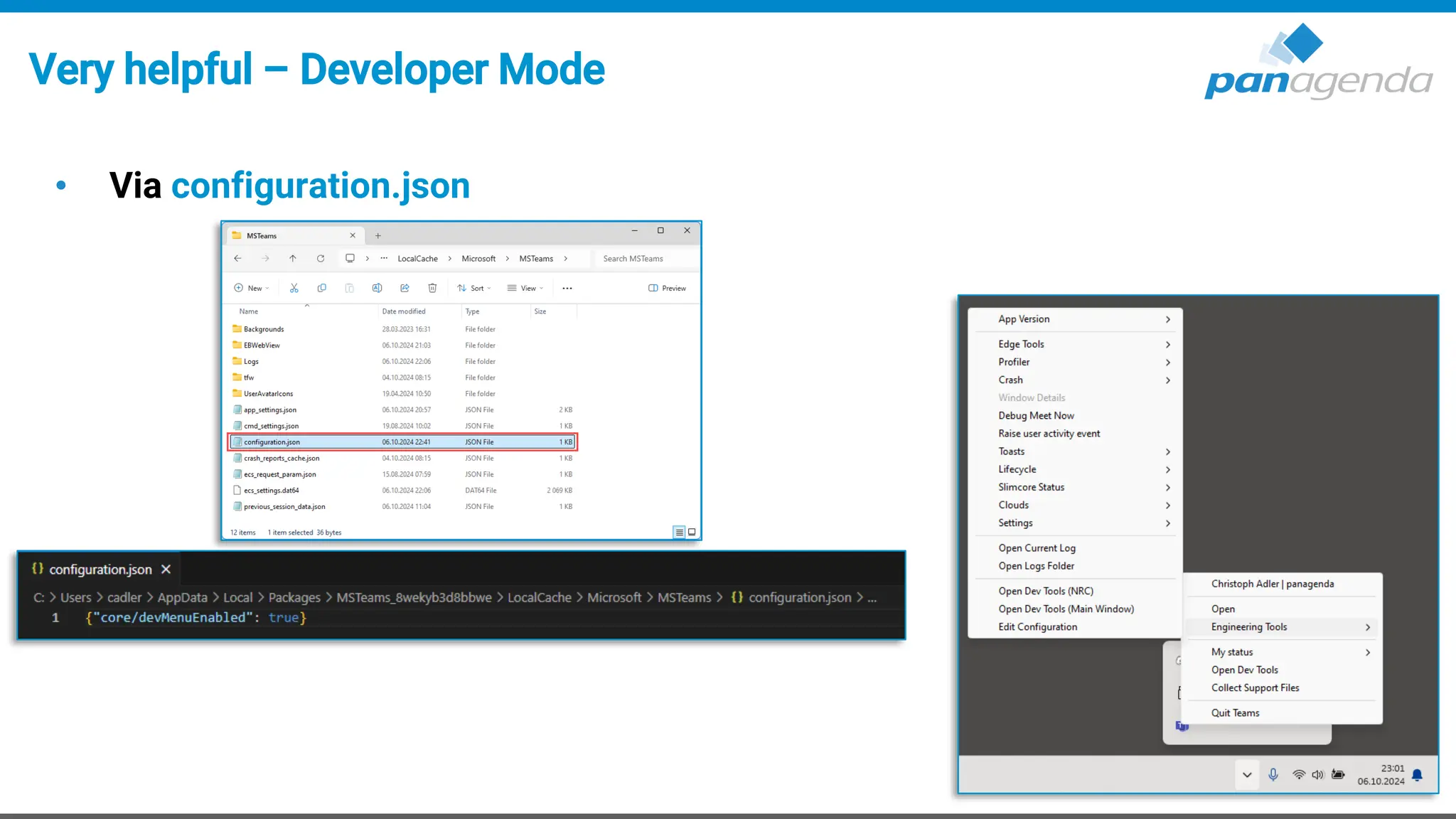 Very helpful – Developer Mode
• Via configuration.json
 
