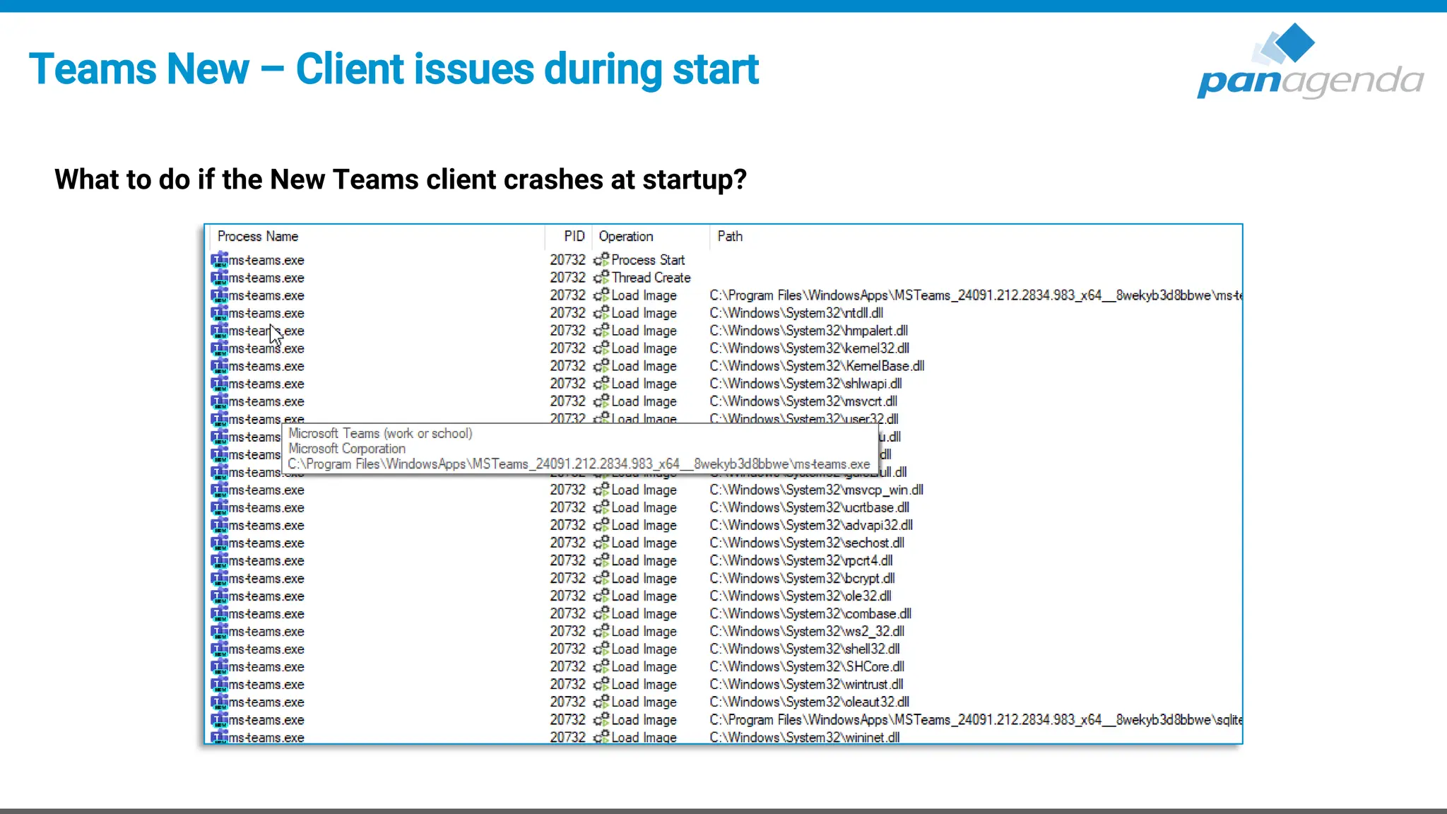 Teams New – Client issues during start
What to do if the New Teams client crashes at startup?
 