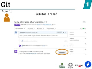 Git 1
Exemplo
Deletar branch
 