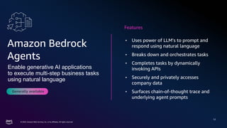 Automated Workflows and AI Agents with Amazon Bedrock | PDF