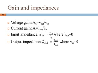 Gain and impedances
42
 