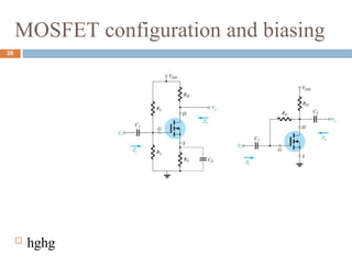 MOSFET configuration and biasing
 hghg
28
 