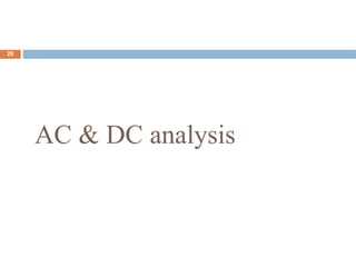 AC & DC analysis
29
 