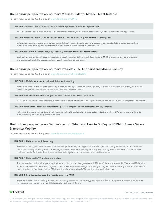 Gartner Market Insights Mobile Threat Defense and EMM