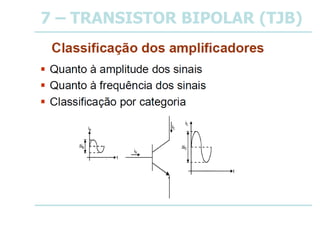 7 – TRANSISTOR BIPOLAR (TJB)
 