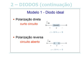 2 – DIODOS (continuação)
 