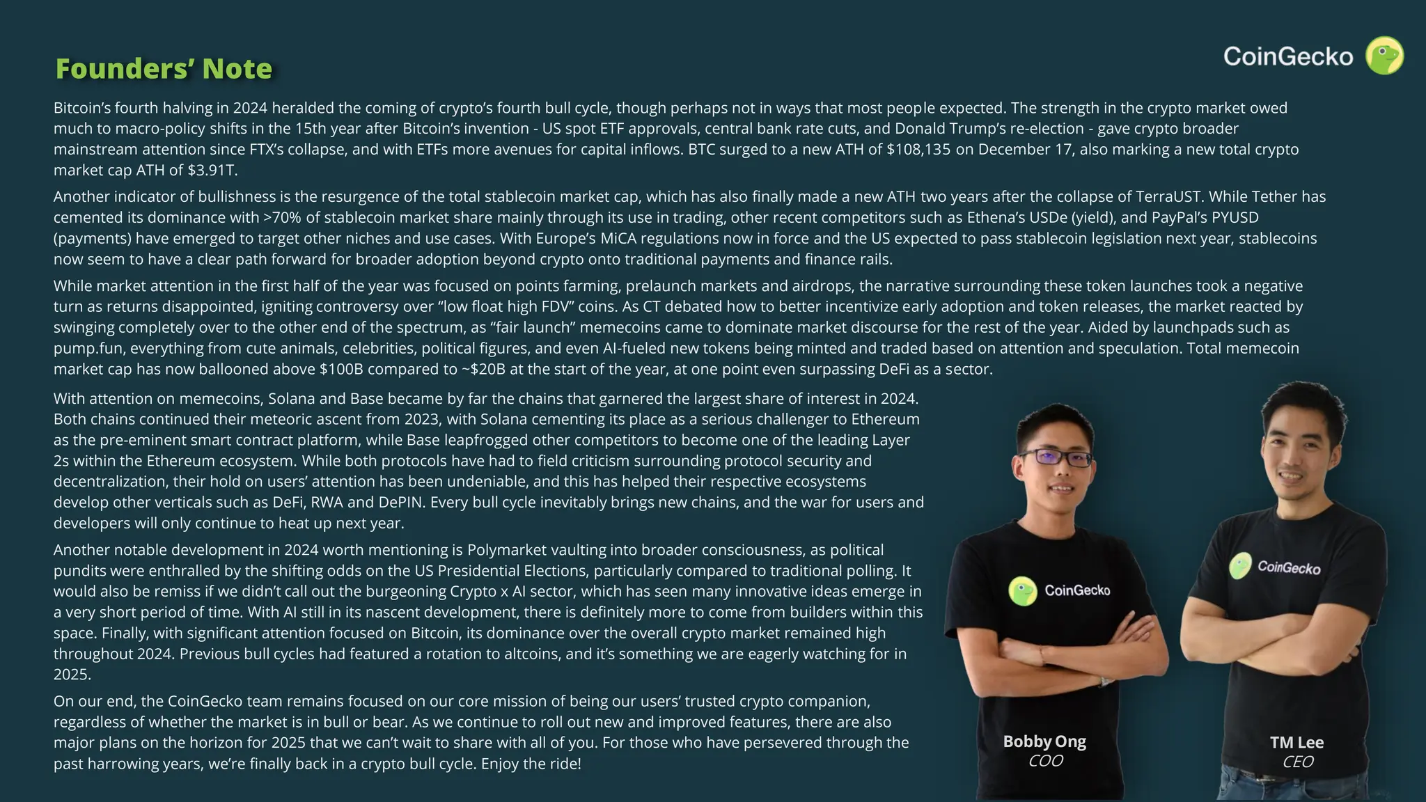 2024 Annual Crypto Industry Report | CoinGecko | PDF