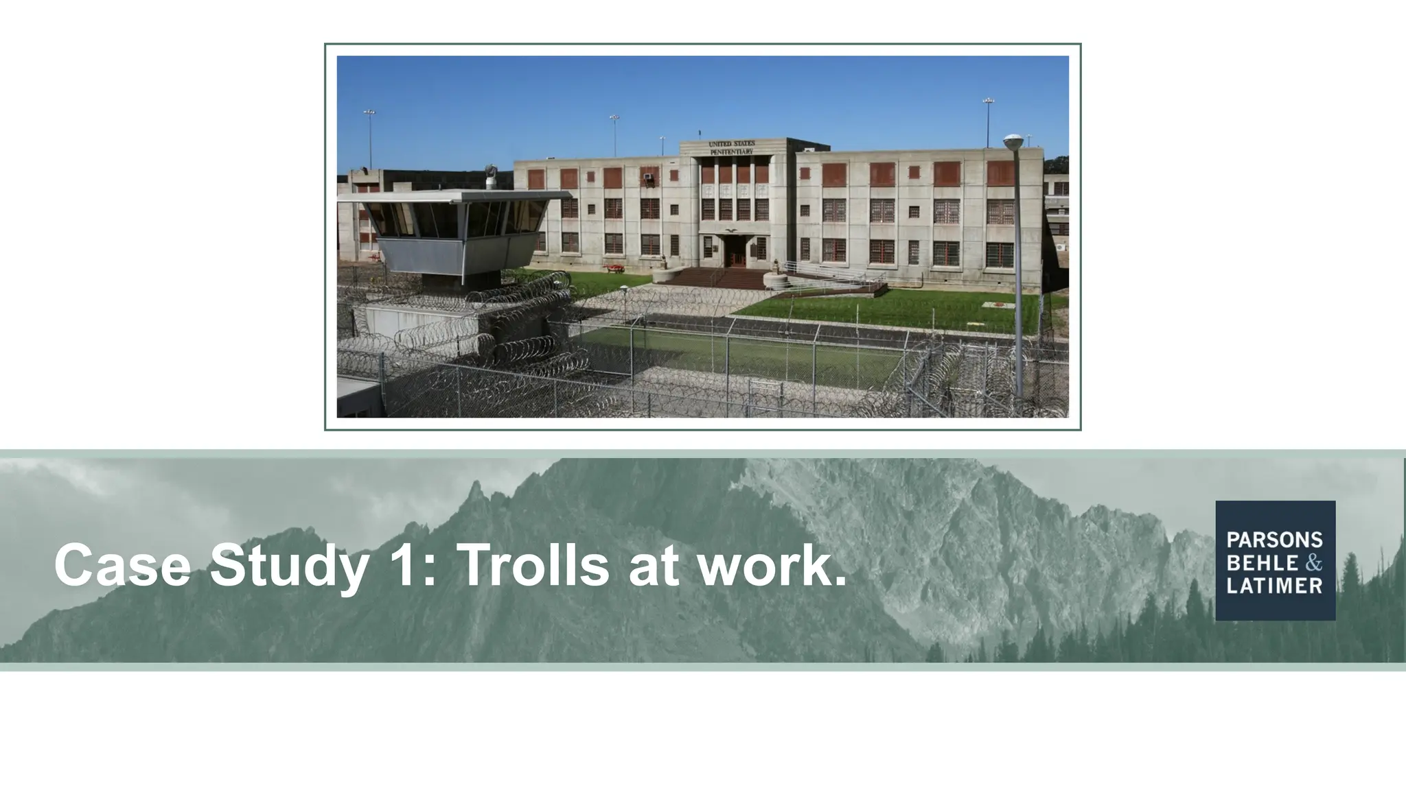 Case Study 1: Trolls at work.
 