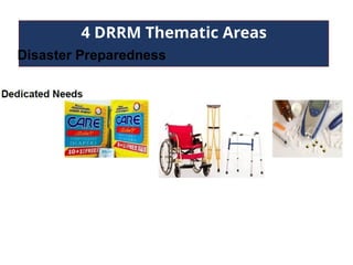 4 DRRM Thematic Areas
Disaster Preparedness
 