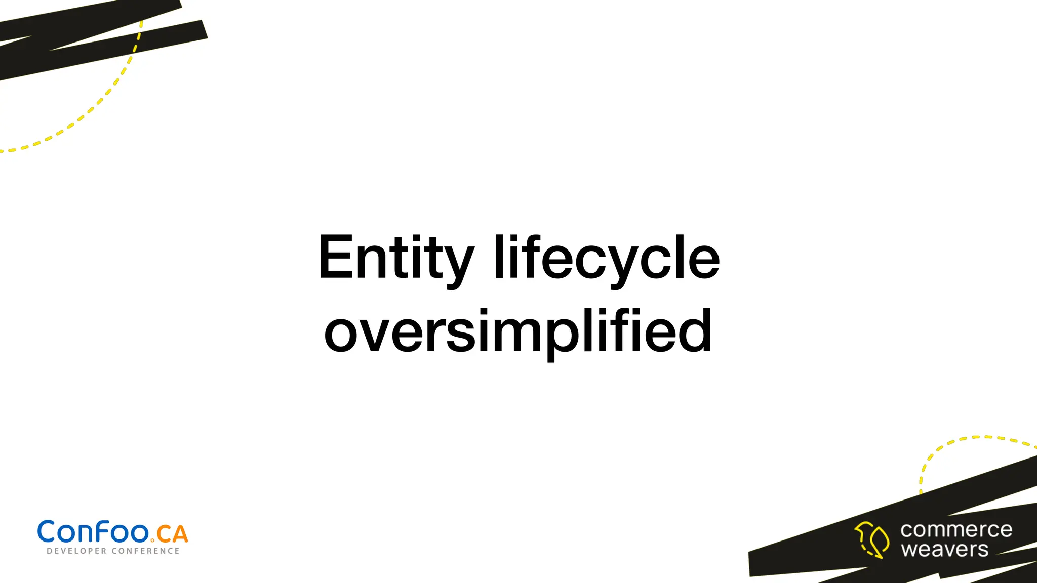 Entity lifecycle
oversimpli
fi
ed
 