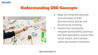 ESG and Sustainable Investing: A Guide for ESG-Focused Investors in ...
