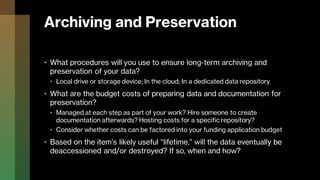 Introduction to Data Management Planning | PDF