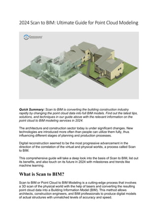 2024 Scan to BIM: Ultimate Guide for Point Cloud Modeling | PDF