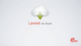 Leveret via skyen.
 