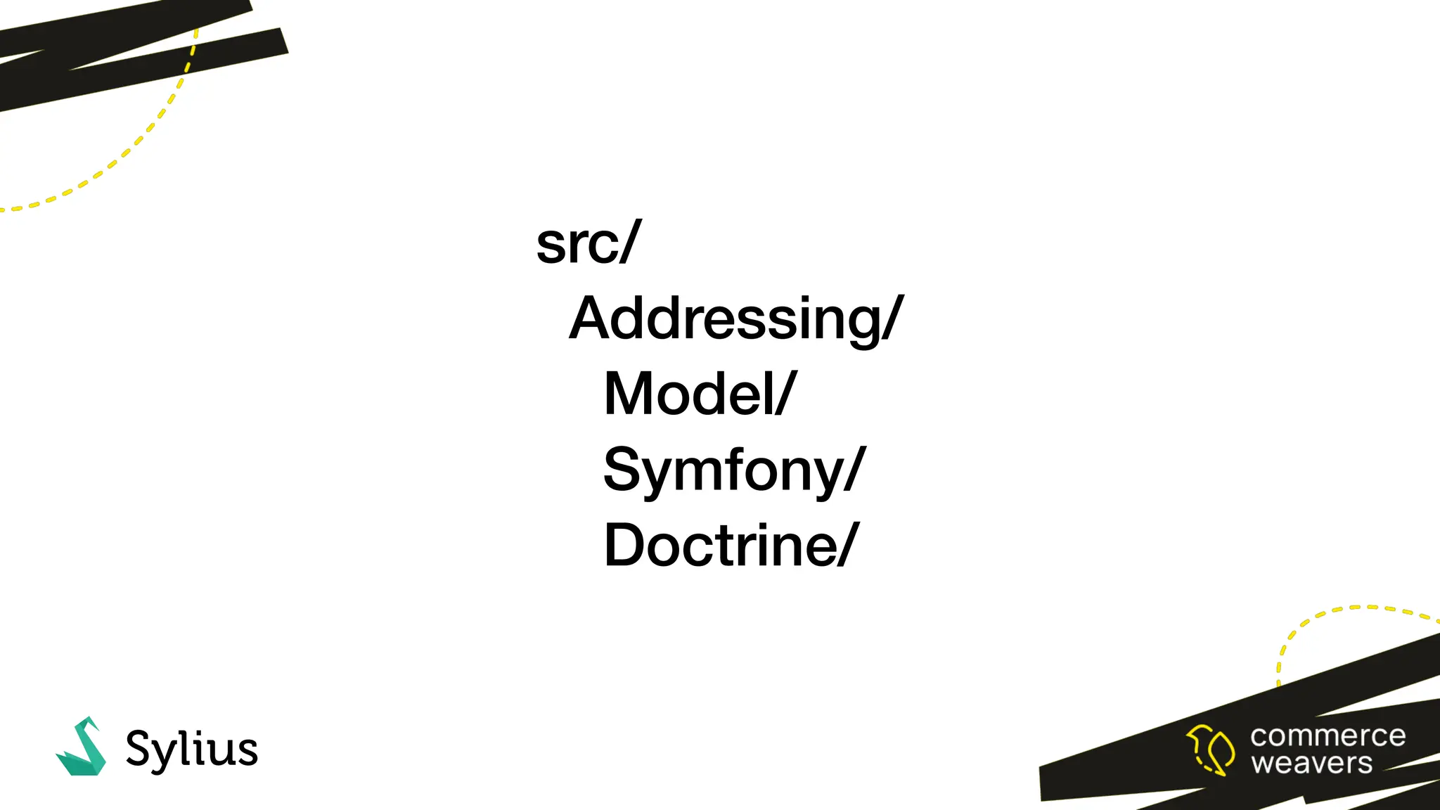 src/
Addressing/
Model/
Symfony/
Doctrine/
 