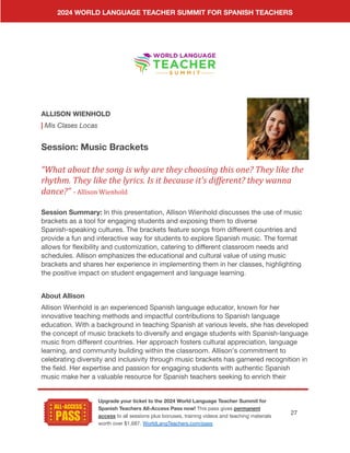 2024 World Language Teacher Summit for Spanish Teachers Playbook | PDF