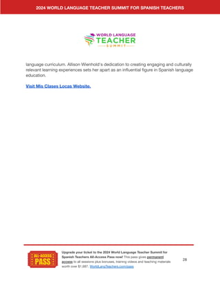 2024 World Language Teacher Summit for Spanish Teachers Playbook | PDF
