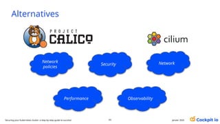 Alternatives
63 janvier 2025
Network
policies
Security Network
Observability
Performance
Securing your Kubernetes cluster: a step-by-step guide to success!
 