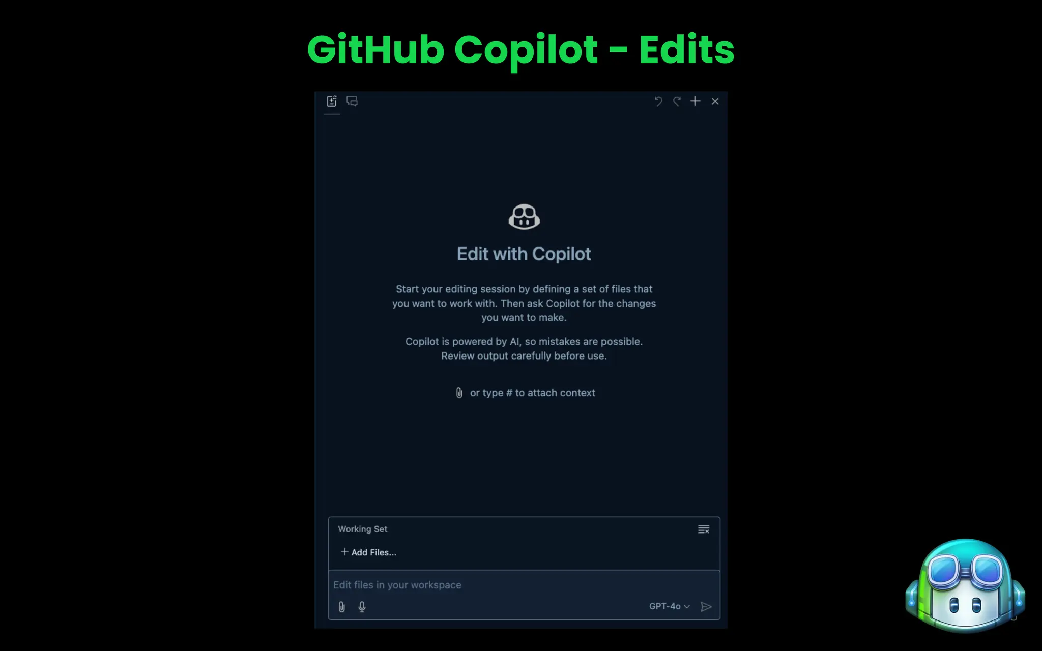 18
GitHub Copilot - Edits
 