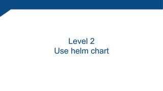 Level 2
Use helm chart
 