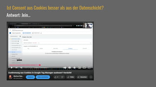 Antwort: Jein…
Ist Consent aus Cookies besser als aus der Datenschicht?
 