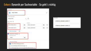 Exkurs: Dynamik per Suchvariable - So geht`s richtig
 
