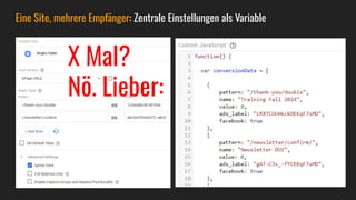 Eine Site, mehrere Empfänger: Zentrale Einstellungen als Variable
X Mal?
Nö. Lieber:
 