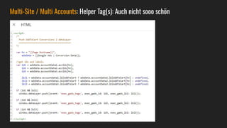 Multi-Site / Multi Accounts: Helper Tag(s): Auch nicht sooo schön
 