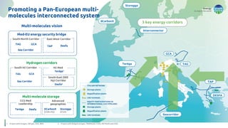 energy
to inspire the world
DESFA
TAG
GCA
Interconnector
Seacorridor
Storegga
dCarbonX
Teréga
Promoting a Pan-European multi-
molecules interconnected system
3 key energy corridors
Sea Corridor
TAP
GCA
TAG
Desfa
South-North Corridor East-West Corridor
Med-EU energy security bridge
Multi-molecules vision
Hydrogen corridors
South-East (SEE
Hy) Corridor
Teréga1
Desfa2
H2 Med
GCA
Sea Corridor
TAG
South H2 Corridor
Multi-molecule storage
Desfa
Teréga Storegga
(CO2)
DCarbonX
(CH4+H2)
Advanced
geographies
CCS Med
Leadership
1. Project with Enagas, GRTgaz, OGE, REN. 2. Project with Bulgartransgaz, TRANSGAZ, FGSZ, NET4GAS and OGE.
energy
to inspire the world
TAP
 