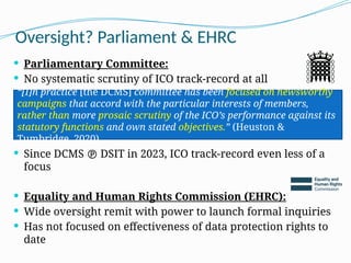 Public Enforcement of UK Data Protection: Promise, Reality and Future ...