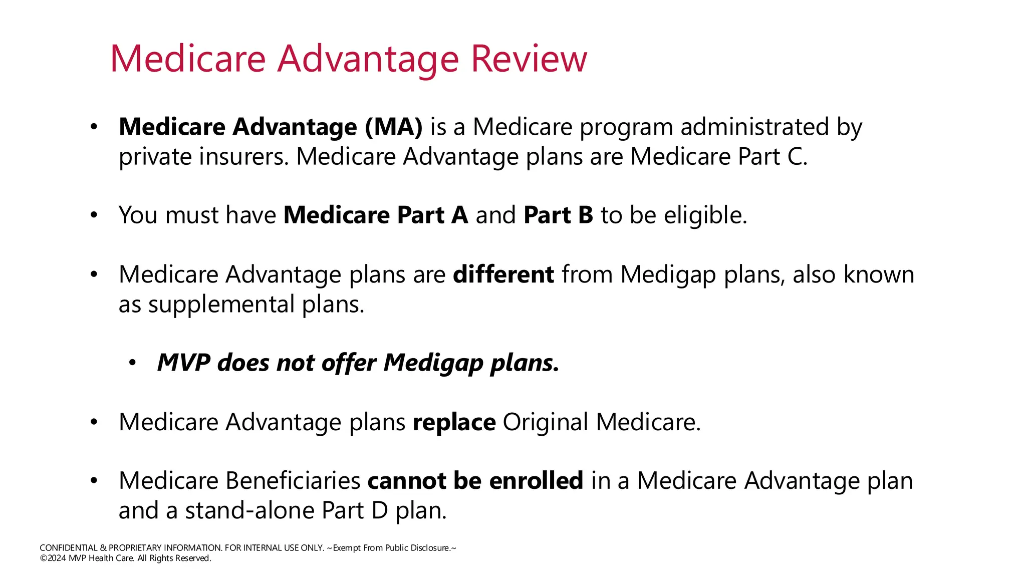 2025 MVP Medicare Advantage Product Training | PDF