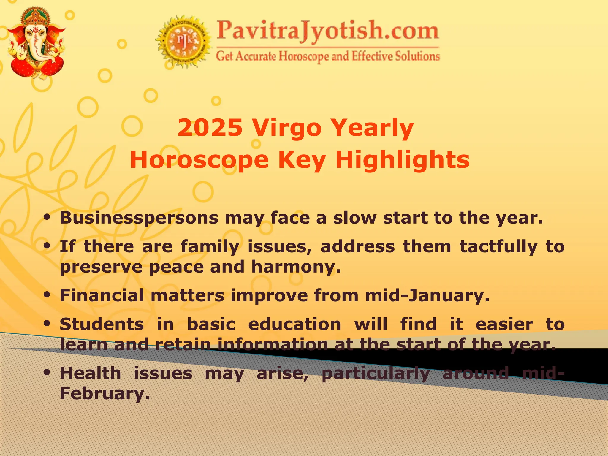 2025 Virgo Yearly Horoscope Predictions PPT