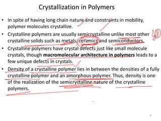 20250327 Polymer lecture from chemistry course | PDF