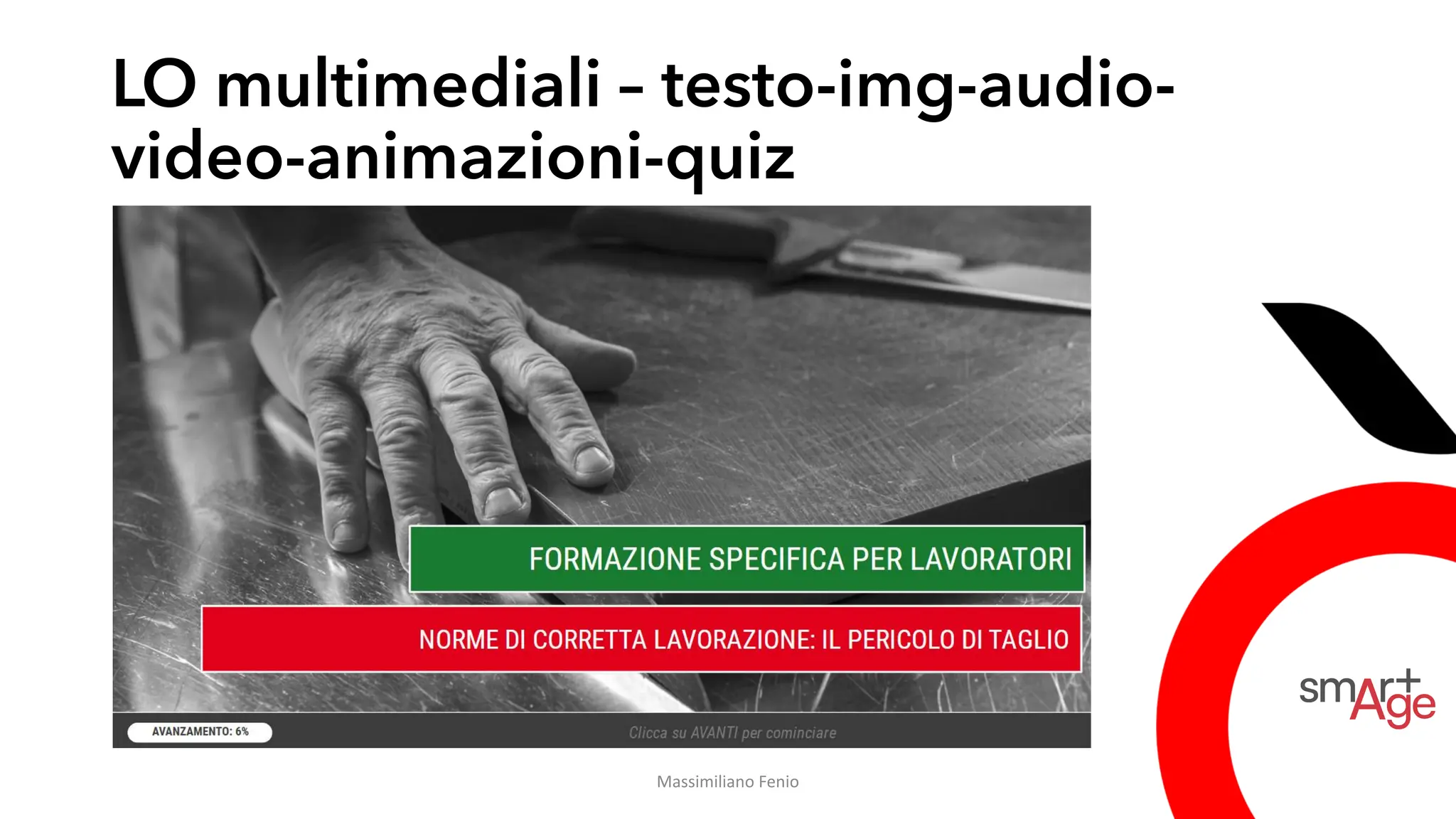 LO multimediali – testo-img-audio-
video-animazioni-quiz
Massimiliano Fenio
 