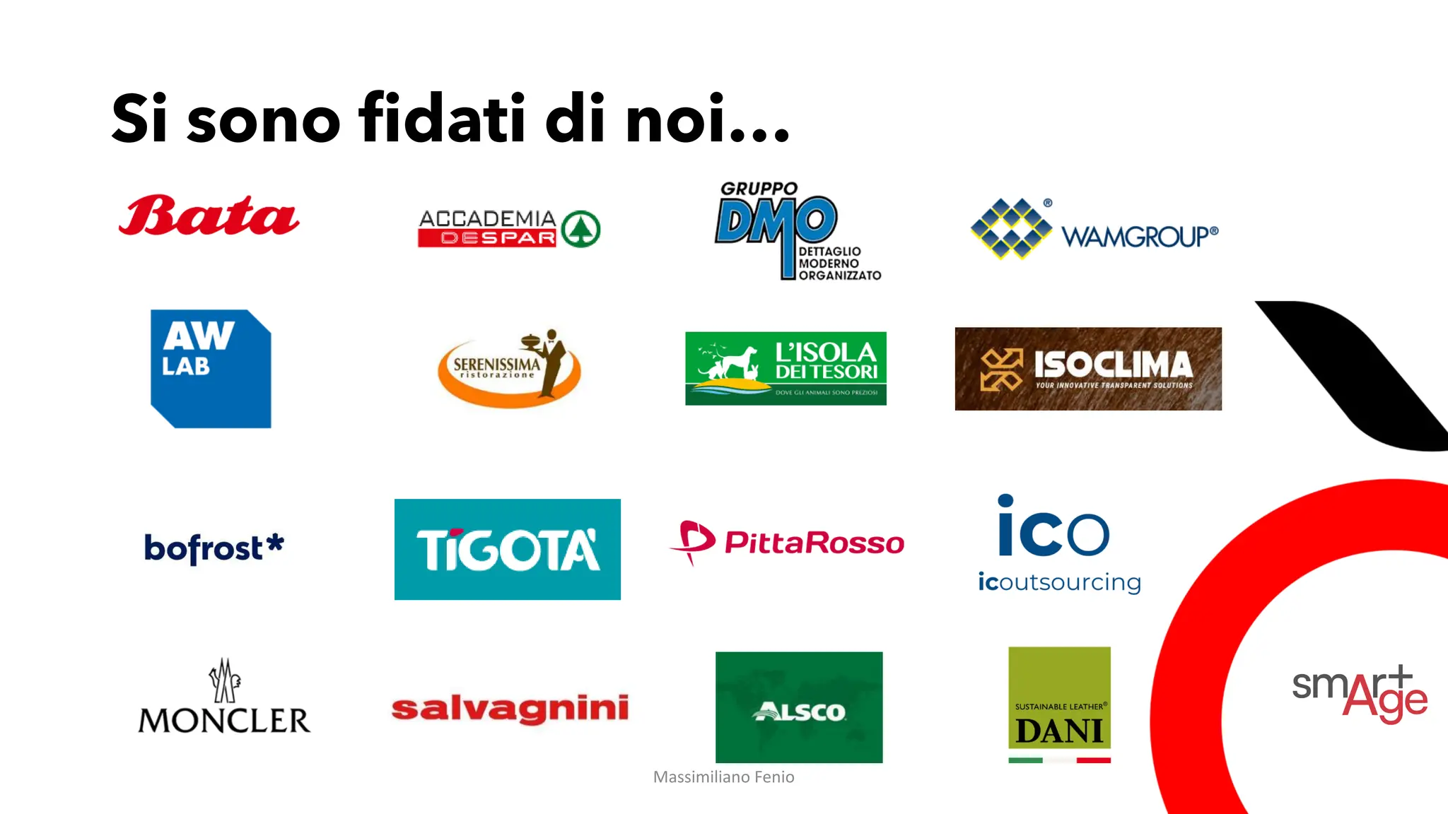 Si sono fidati di noi…
Massimiliano Fenio
 