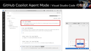 GitHub Copilot Agent Mode | Visual Studio Code の有効化
14
 