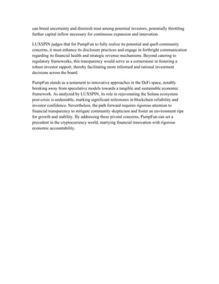 LUXSPIN Assessing PumpFun’s Viability: Breakthroughs & Challenges in a ...