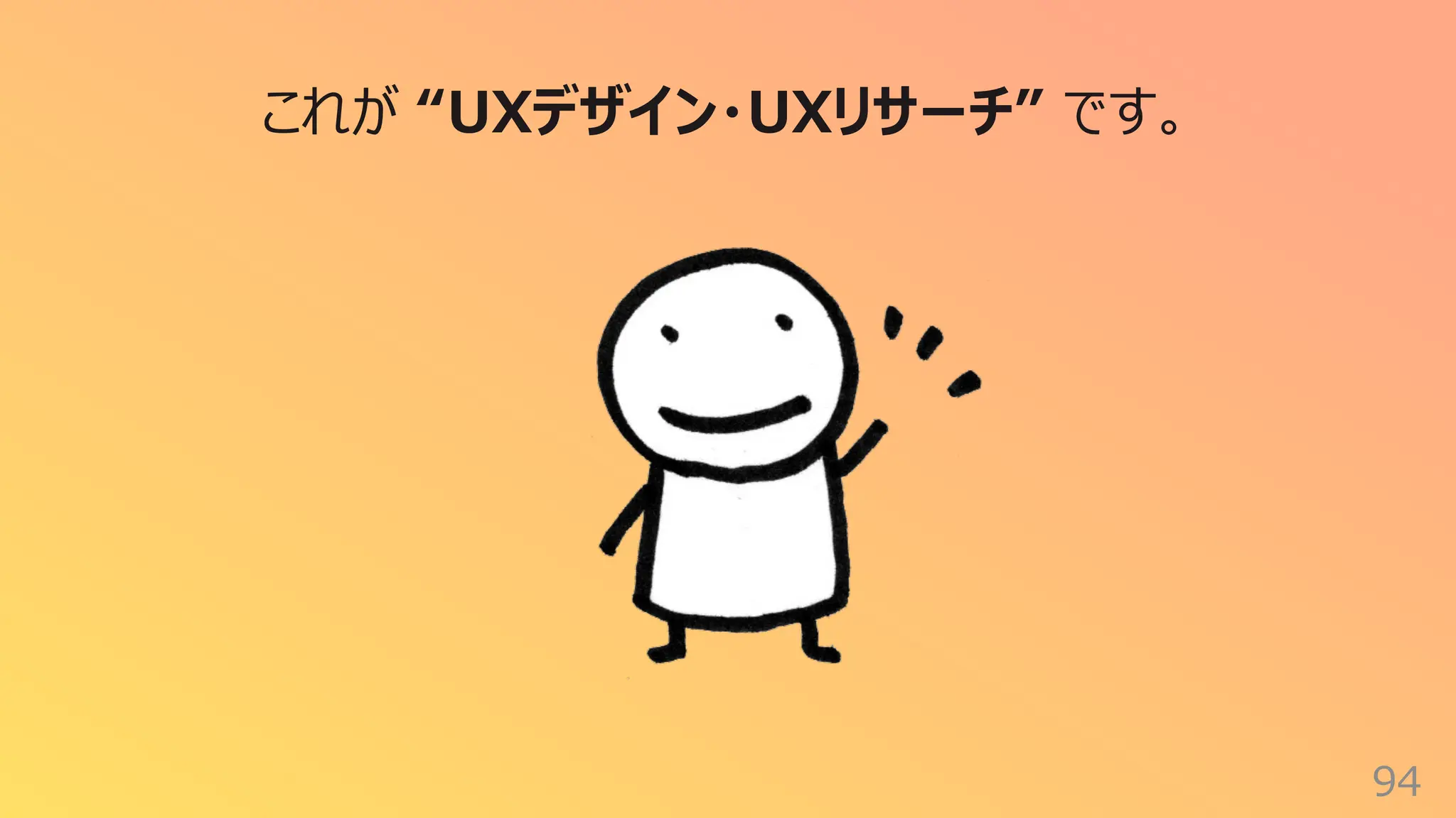 94
これが “UXデザイン・UXリサーチ” です。
 