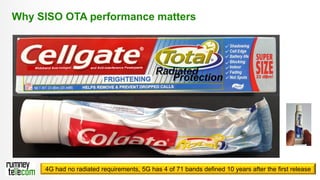 16
Why SISO OTA performance matters
4G had no radiated requirements, 5G has 4 of 71 bands defined 10 years after the first release
 