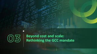 20
Rewriting
the
Global
Capability
Center
playbook
Scaling
Maturity
with
AI
Beyond cost and scale:
Rethinking the GCC mandate
 