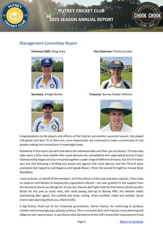 2025 Putney Cricket Club - Annual Report v2 | PDF
