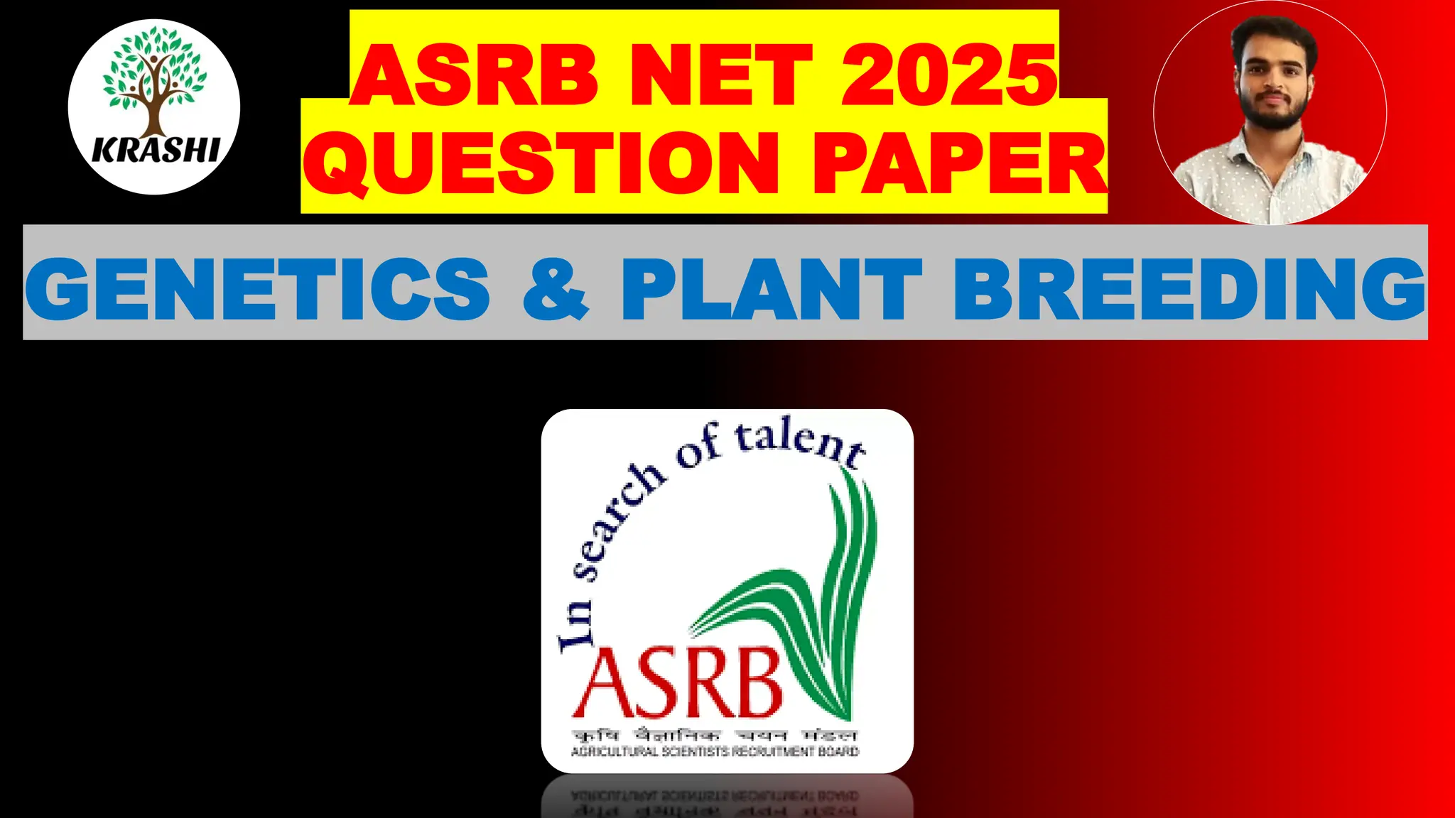 ASRB NET 2025
QUESTION PAPER
GENETICS & PLANT BREEDING
 