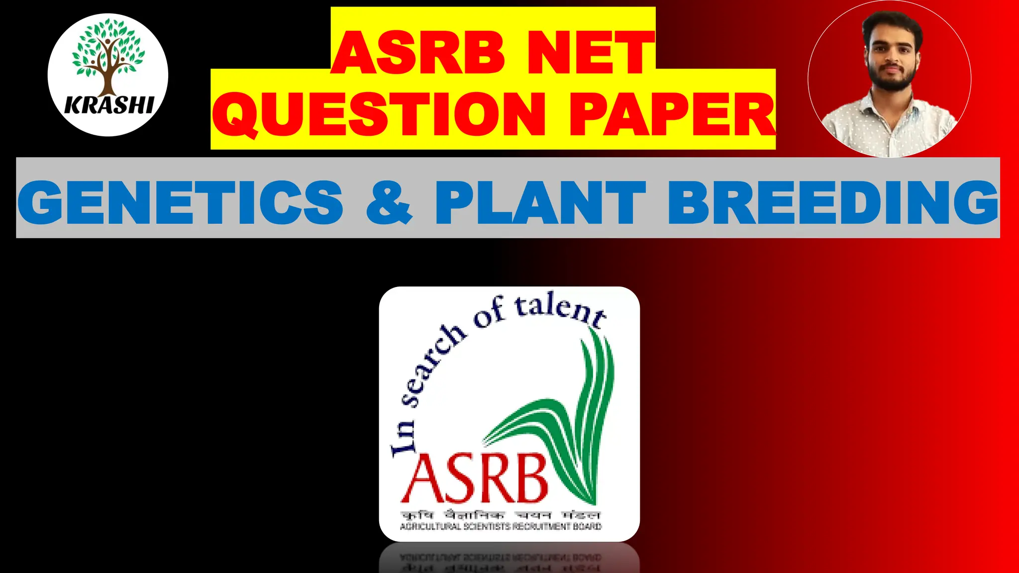 ASRB NET
QUESTION PAPER
GENETICS & PLANT BREEDING
 